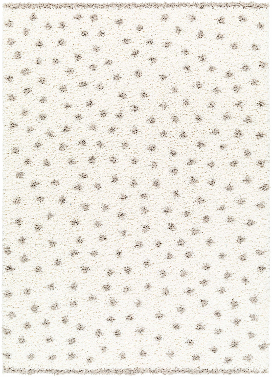 Chaia Dotted Cream &amp; Gray Plush Rug