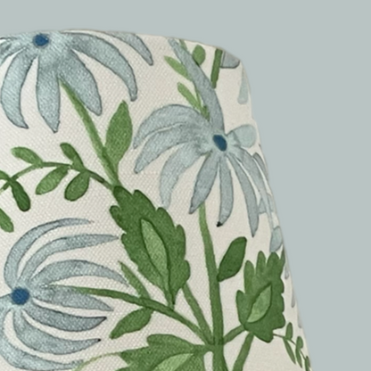 Blue Floral Sconce Shade in Pearl&
