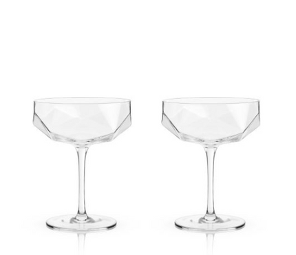 Seneca Faceted Crystal Coupes