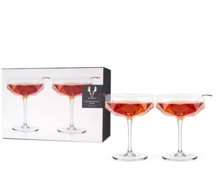 Seneca Faceted Crystal Coupes