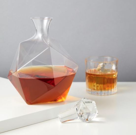 Seneca Faceted Crystal Liquor Decanter