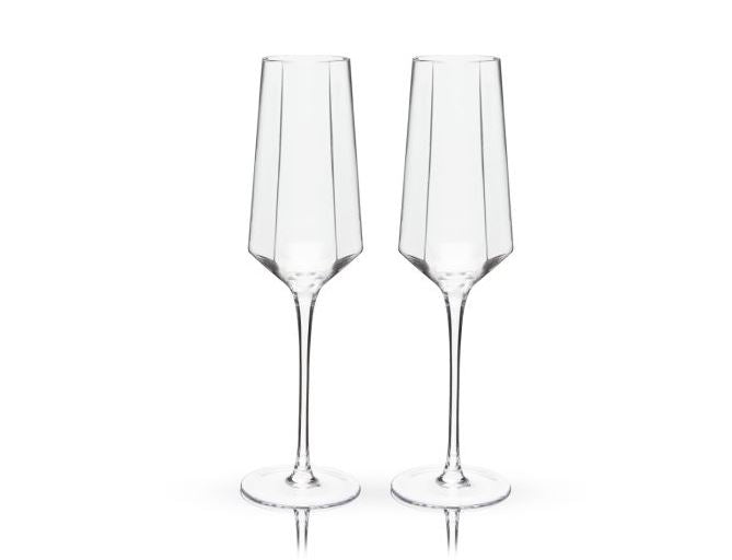 Seneca Crystal Champagne Flutes