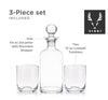 Raye Modern Crystal Liquor Decanter and Tumbler Set