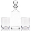 Raye Modern Crystal Liquor Decanter and Tumbler Set