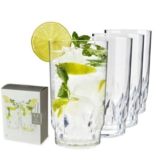 Shatterproof Acrylic Highball Tumblers