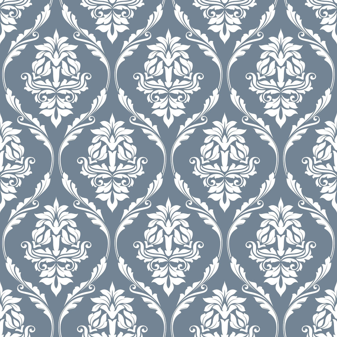 Farmhouse Revival (Blue) Wallpaper