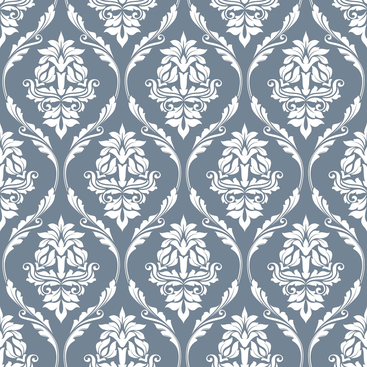 Farmhouse Revival (Blue) Wallpaper
