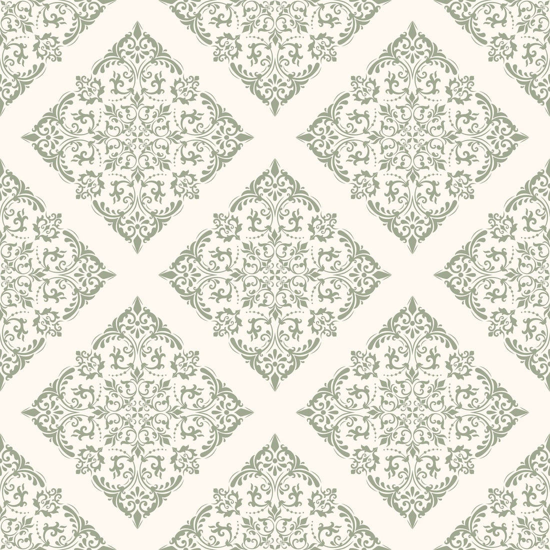Thrifted Meadow (Sage) Wallpaper