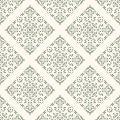 Thrifted Meadow (Sage) Wallpaper
