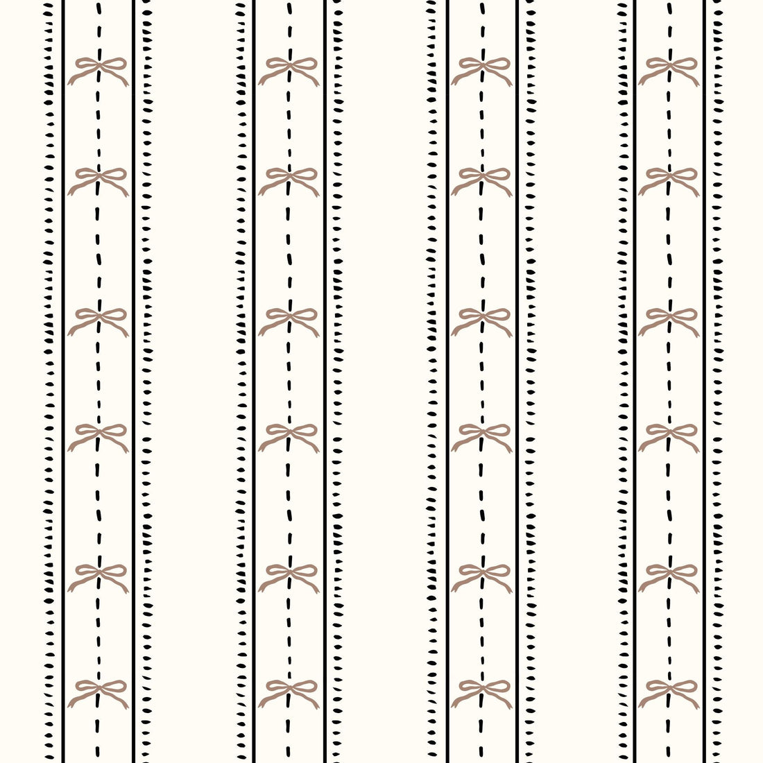 Cottage Bows (Pink) Wallpaper