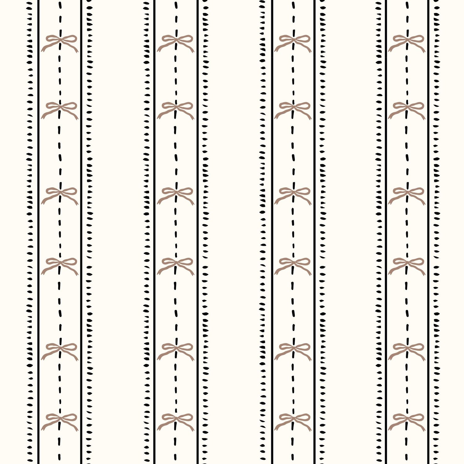 Cottage Bows (Pink) Wallpaper