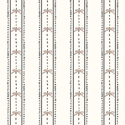 Cottage Bows (Pink) Wallpaper