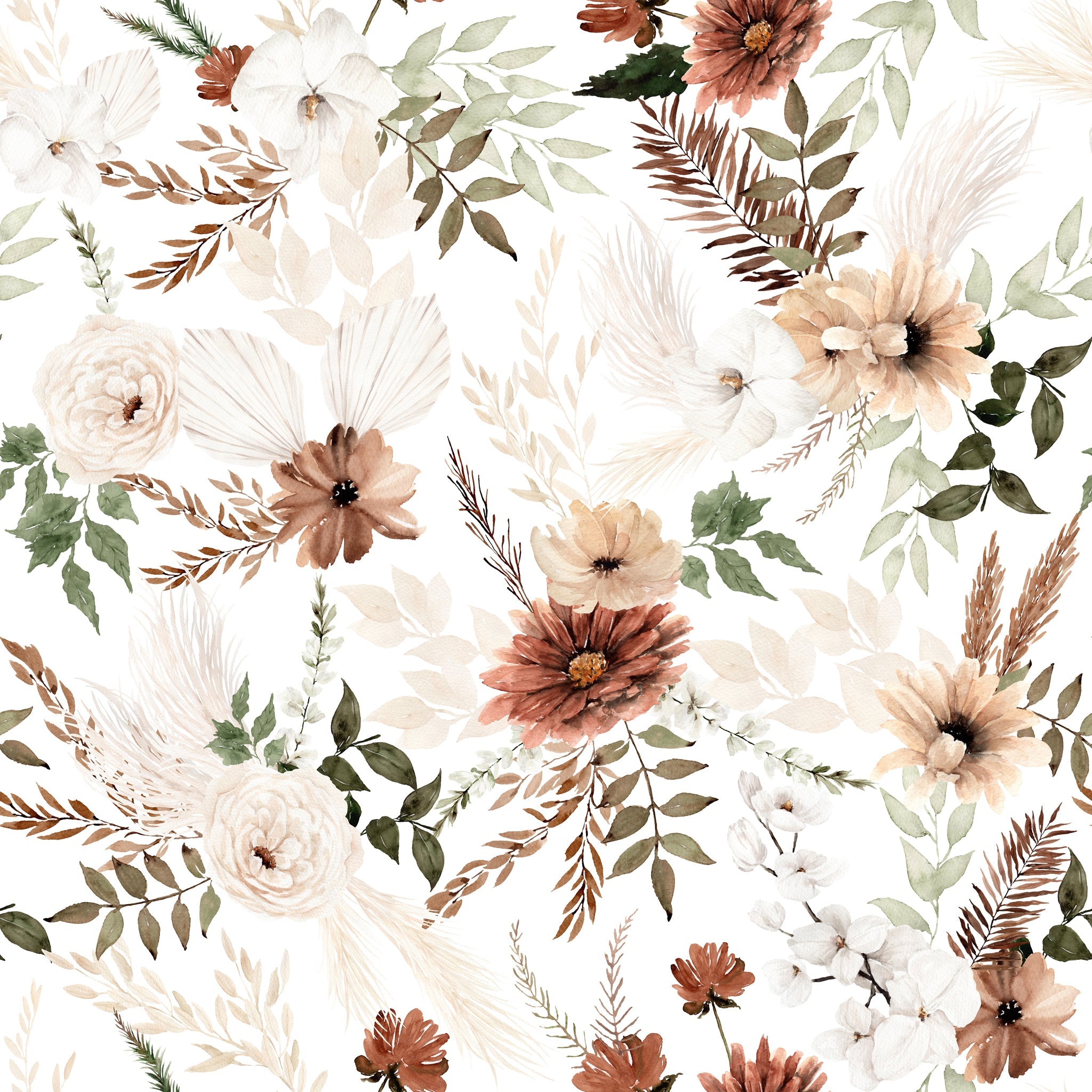 Ana (White) Wallpaper - 6 FT H X 15.8 FT W