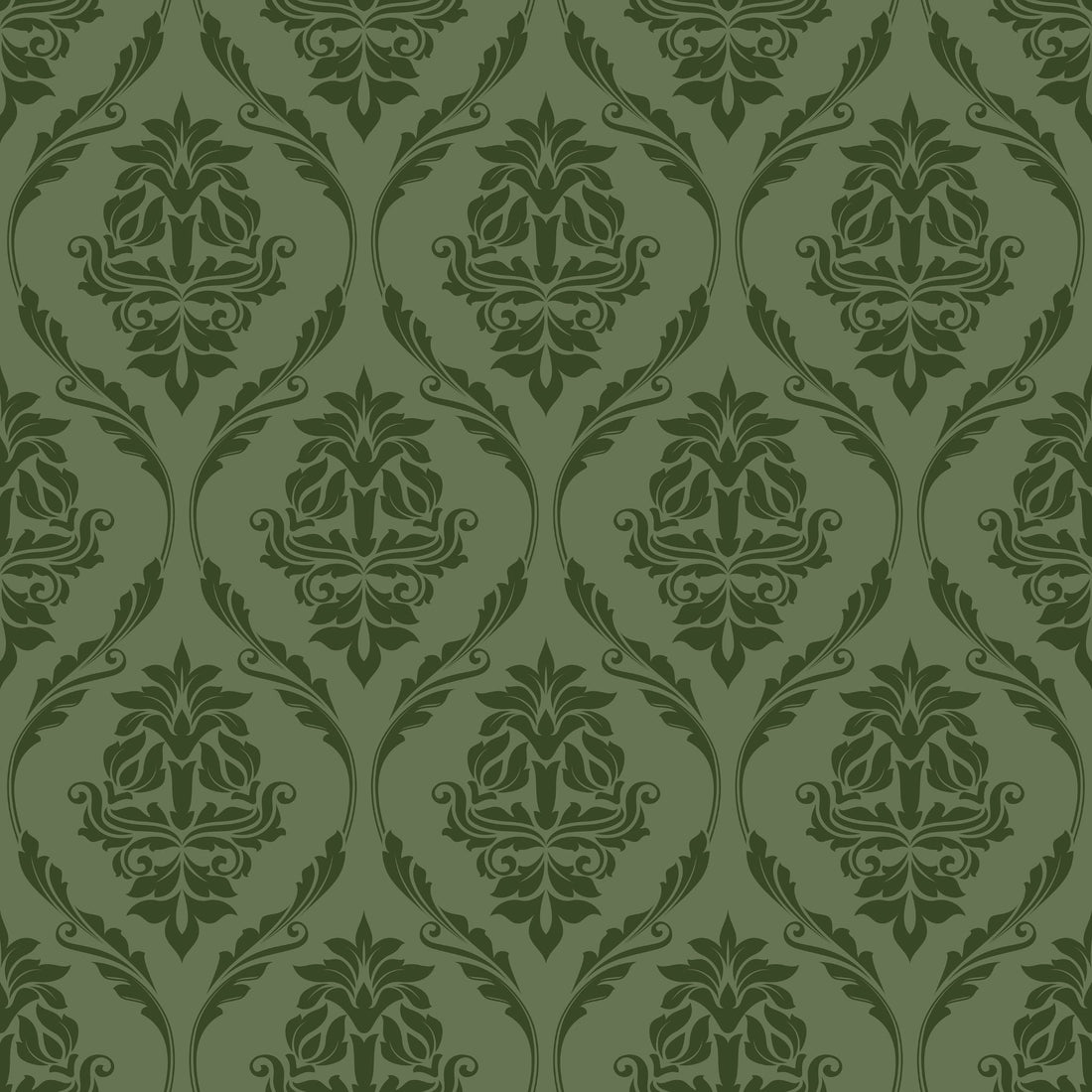 Farmhouse Revival (Green) Wallpaper