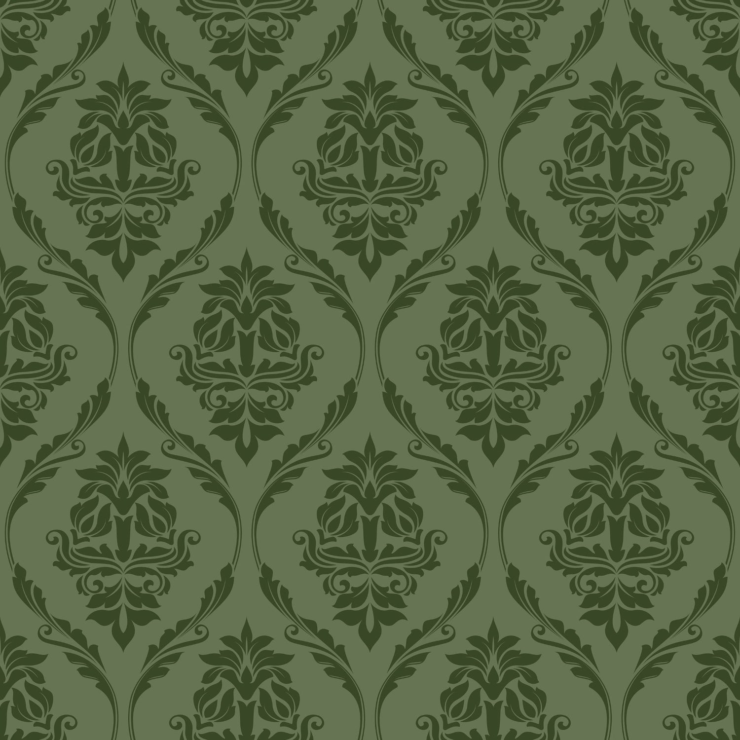 Farmhouse Revival (Green) Wallpaper
