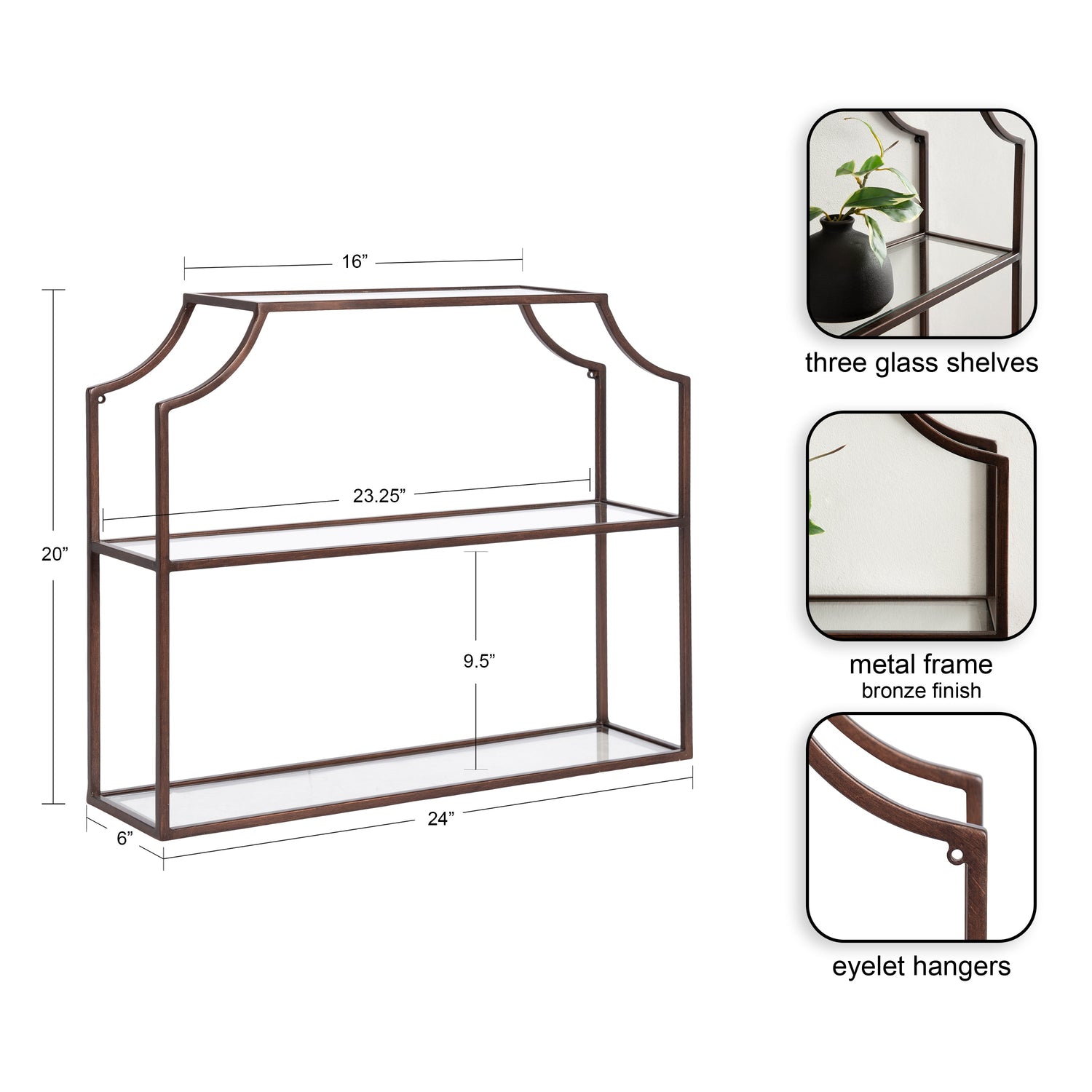 Ciel Tiered Wall Shelf