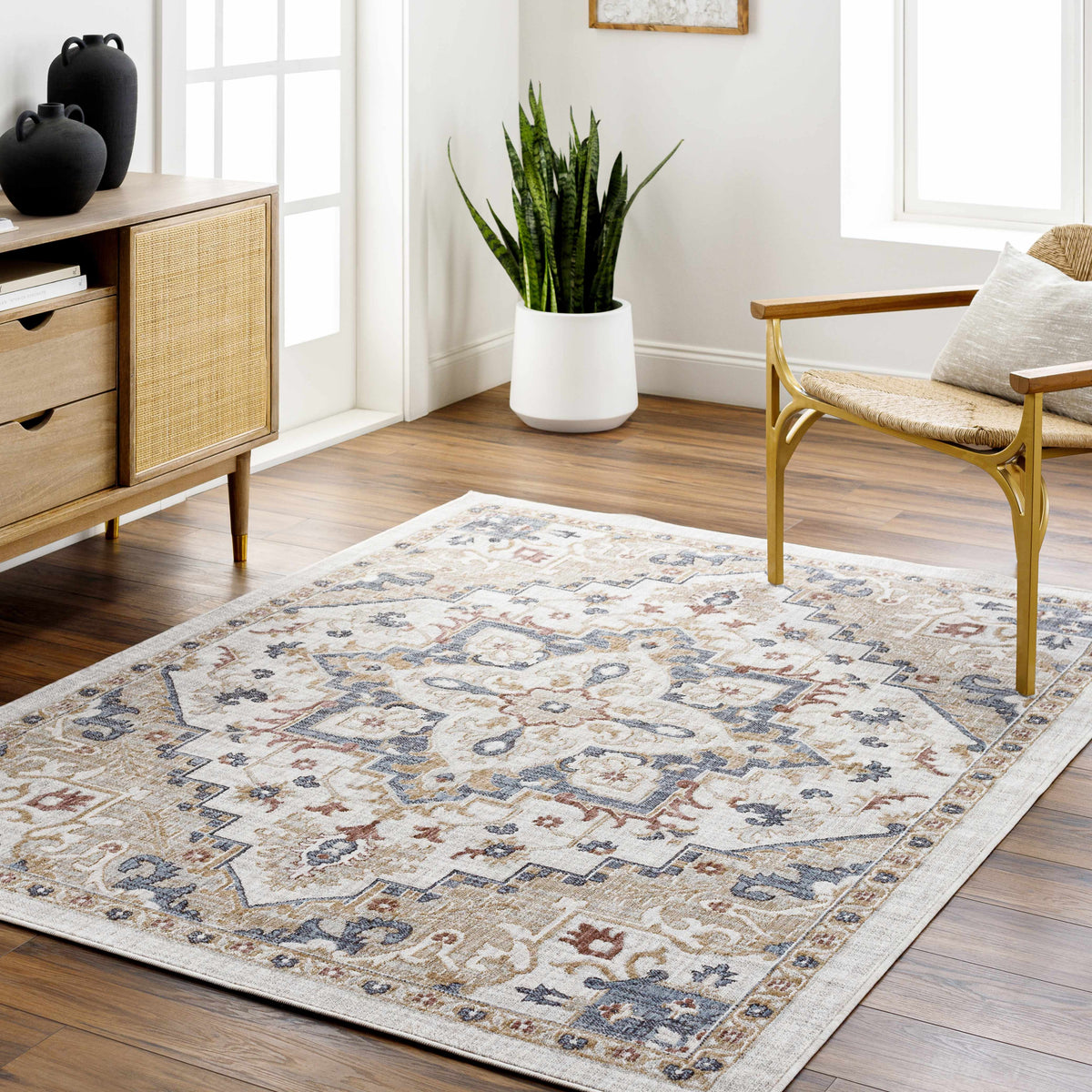 Lewa Cream Outdoor Area Rug - Clearance