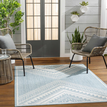 Deana Blue Outdoor Area Rug - Clearance