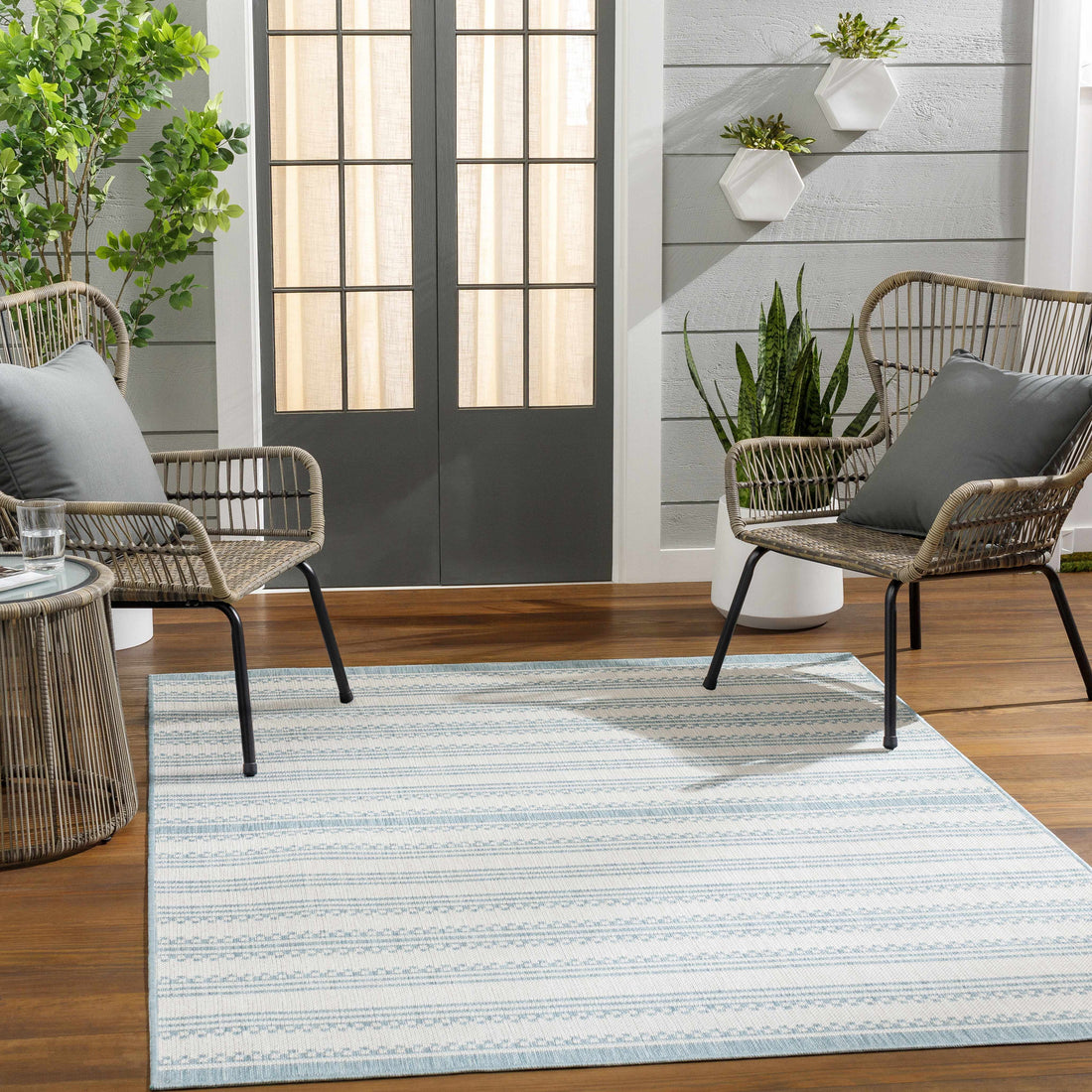 Engla Off White Outdoor Carpet Area Rug - Clearance