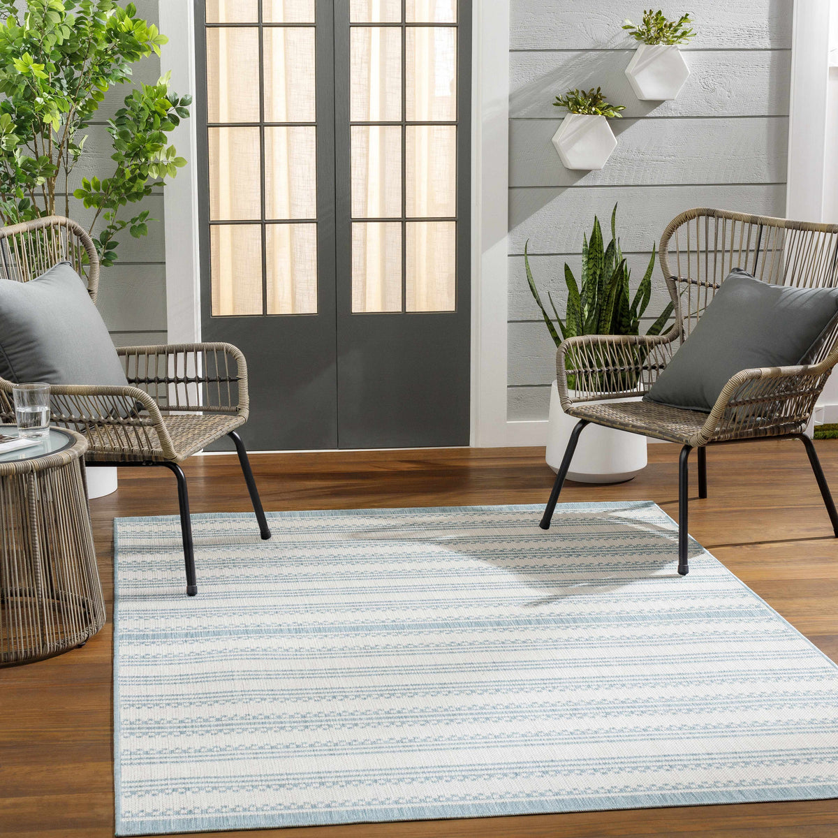Engla Off White Outdoor Carpet Area Rug - Clearance