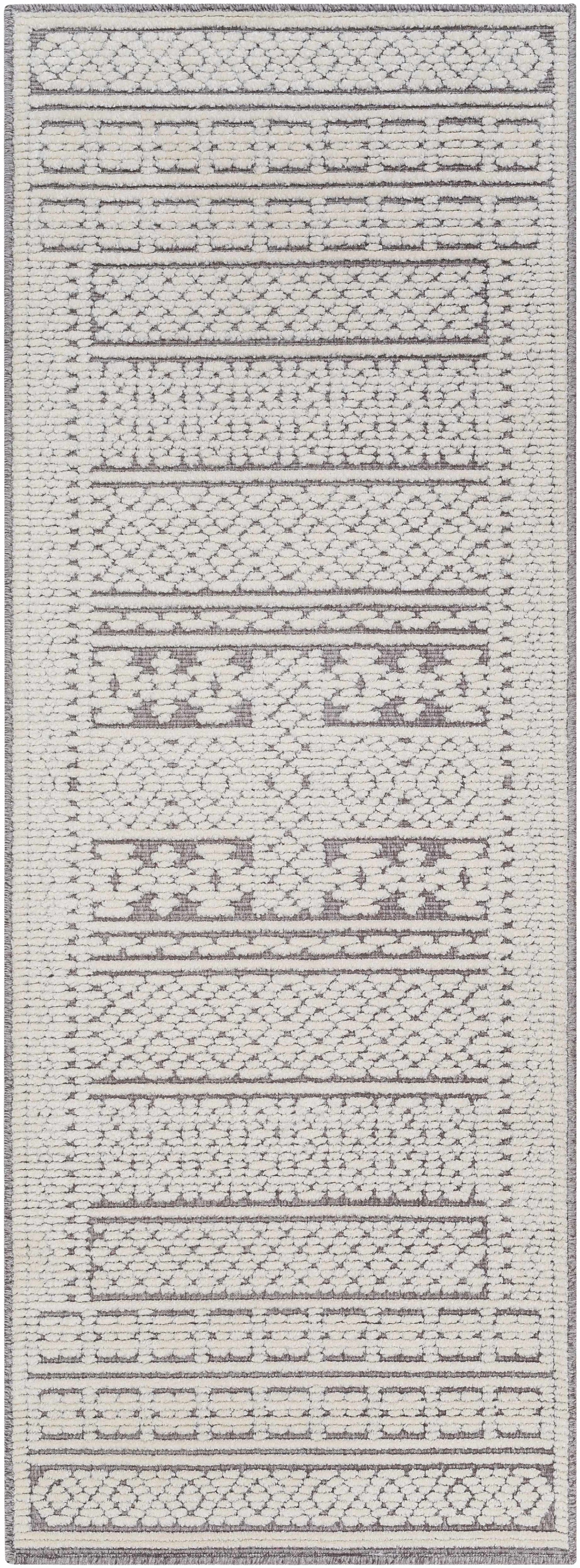 Bahar Cream &amp; Gray Washable Area Rug - Limited Edition