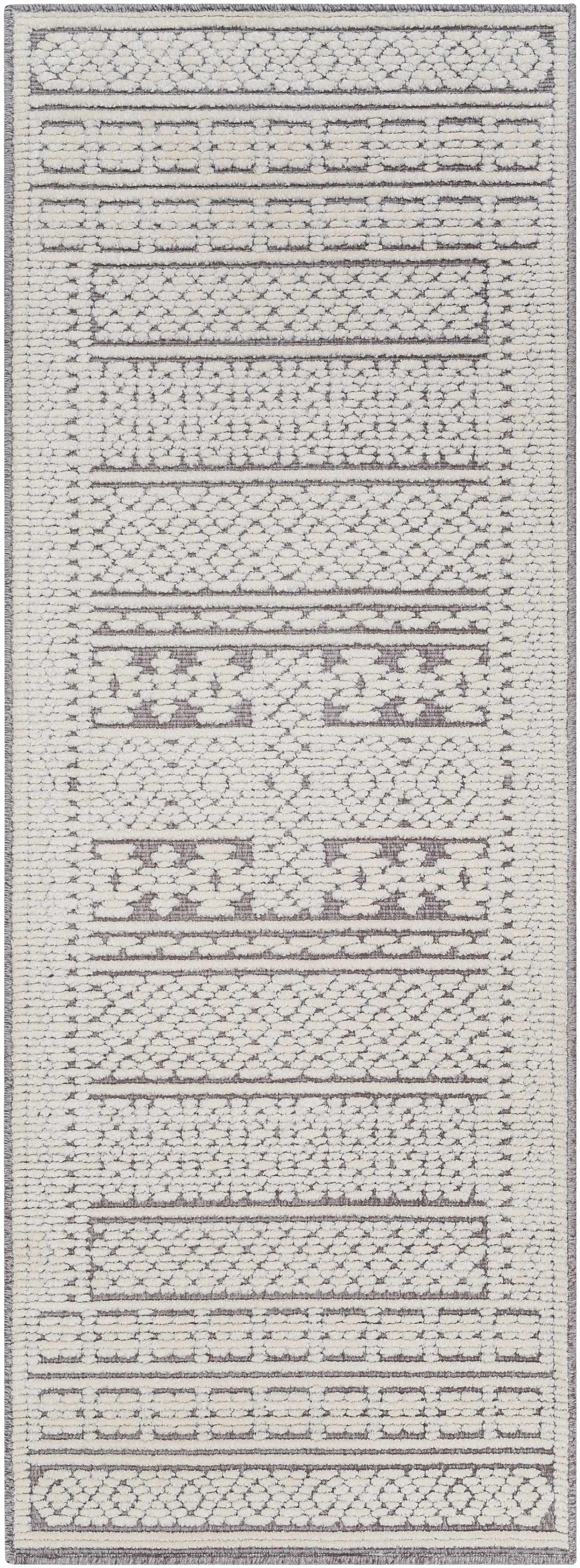 Bahar Cream &amp; Gray Washable Area Rug - Limited Edition