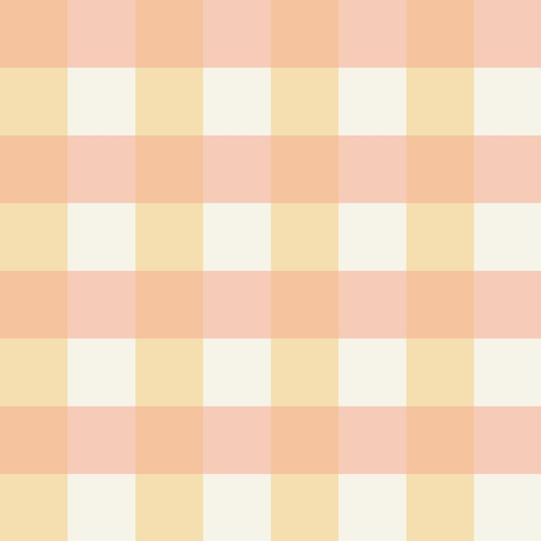 Simply Gingham Large (Pink &amp; Yellow) Wallpaper