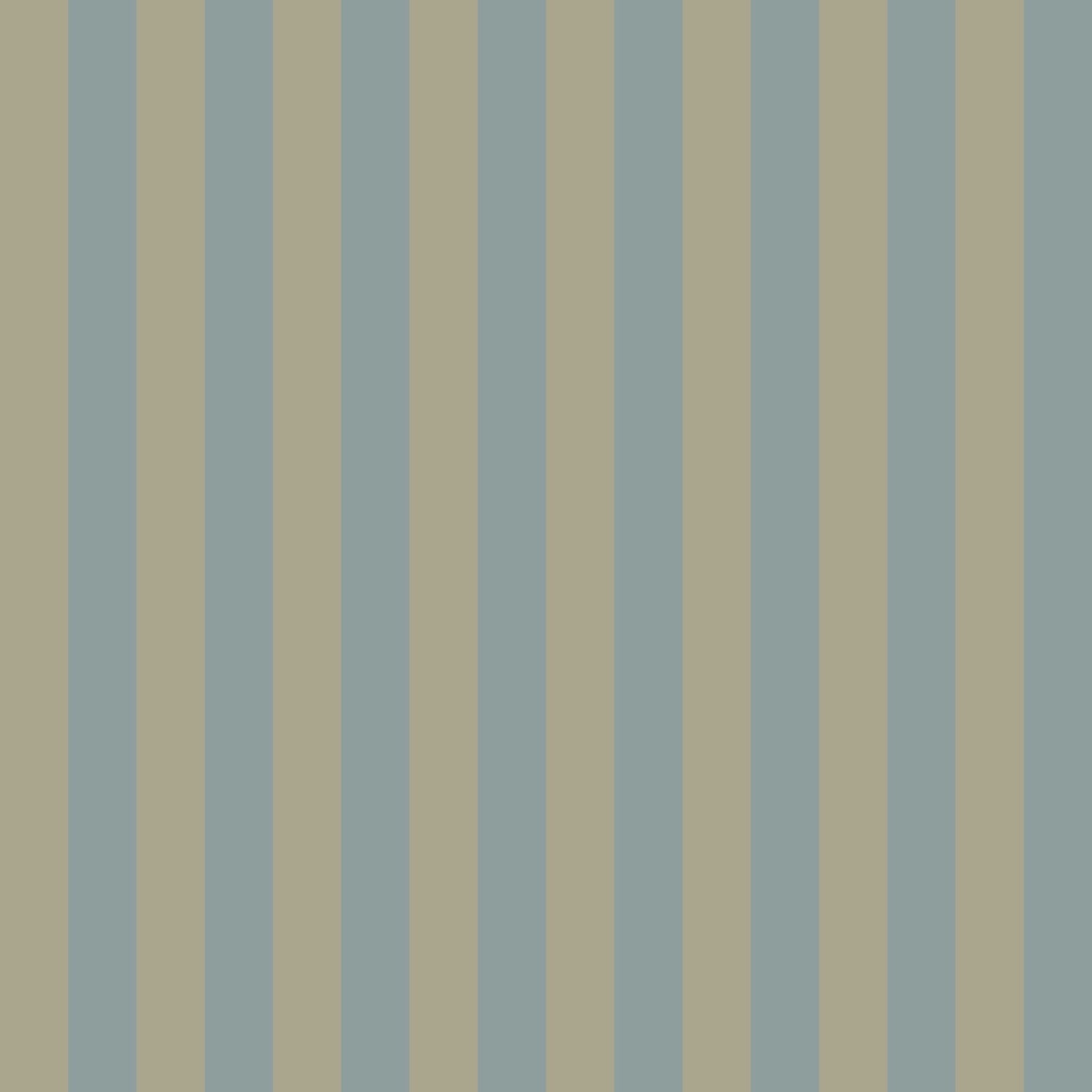 Simply Stripes (Blue &amp; Olive) Wallpaper