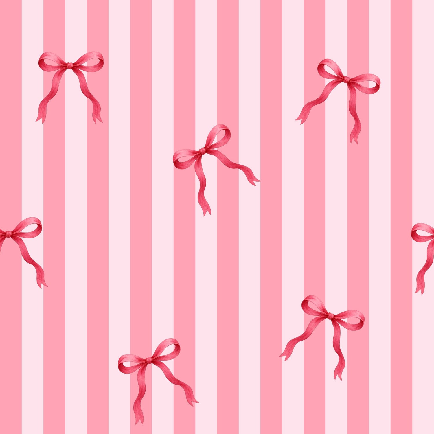 Allie Girl Bows &amp; Stripes Wallpaper