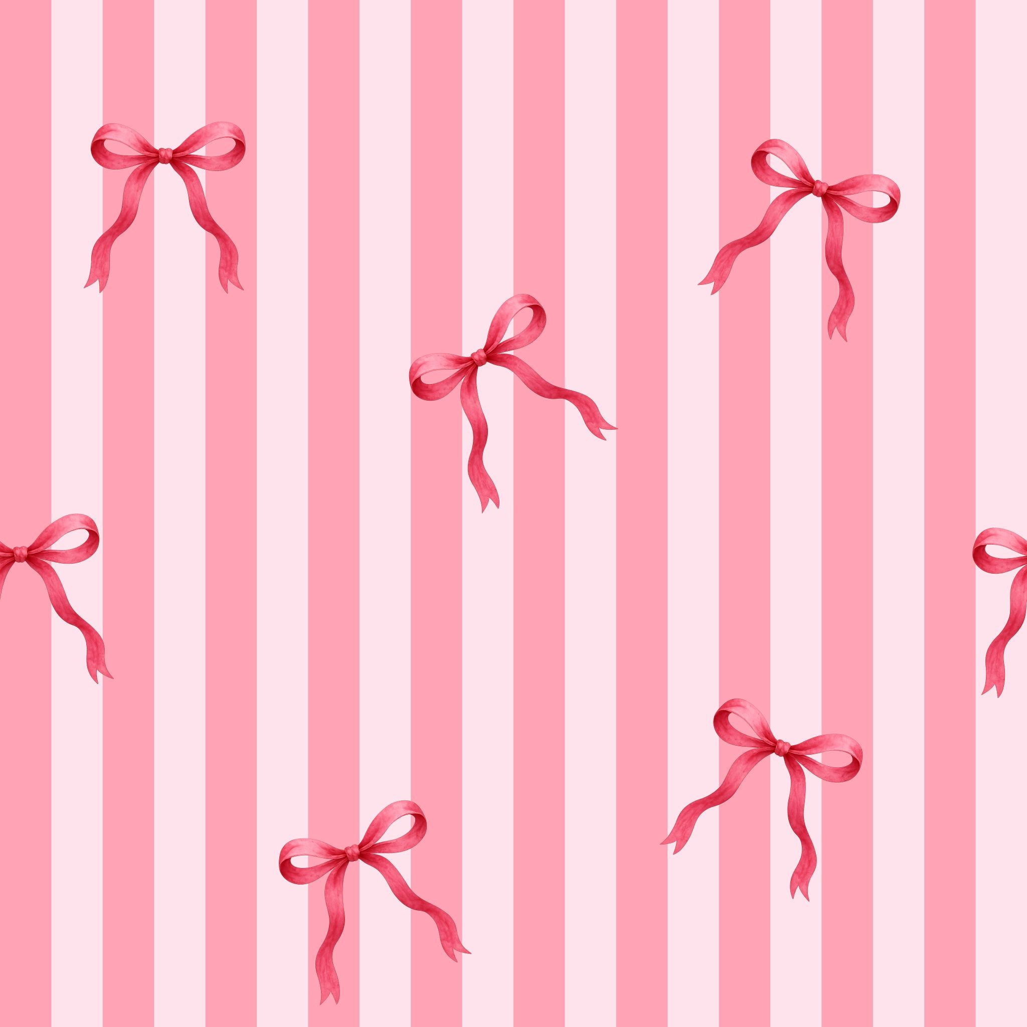Allie Girl Bows &amp; Stripes Wallpaper