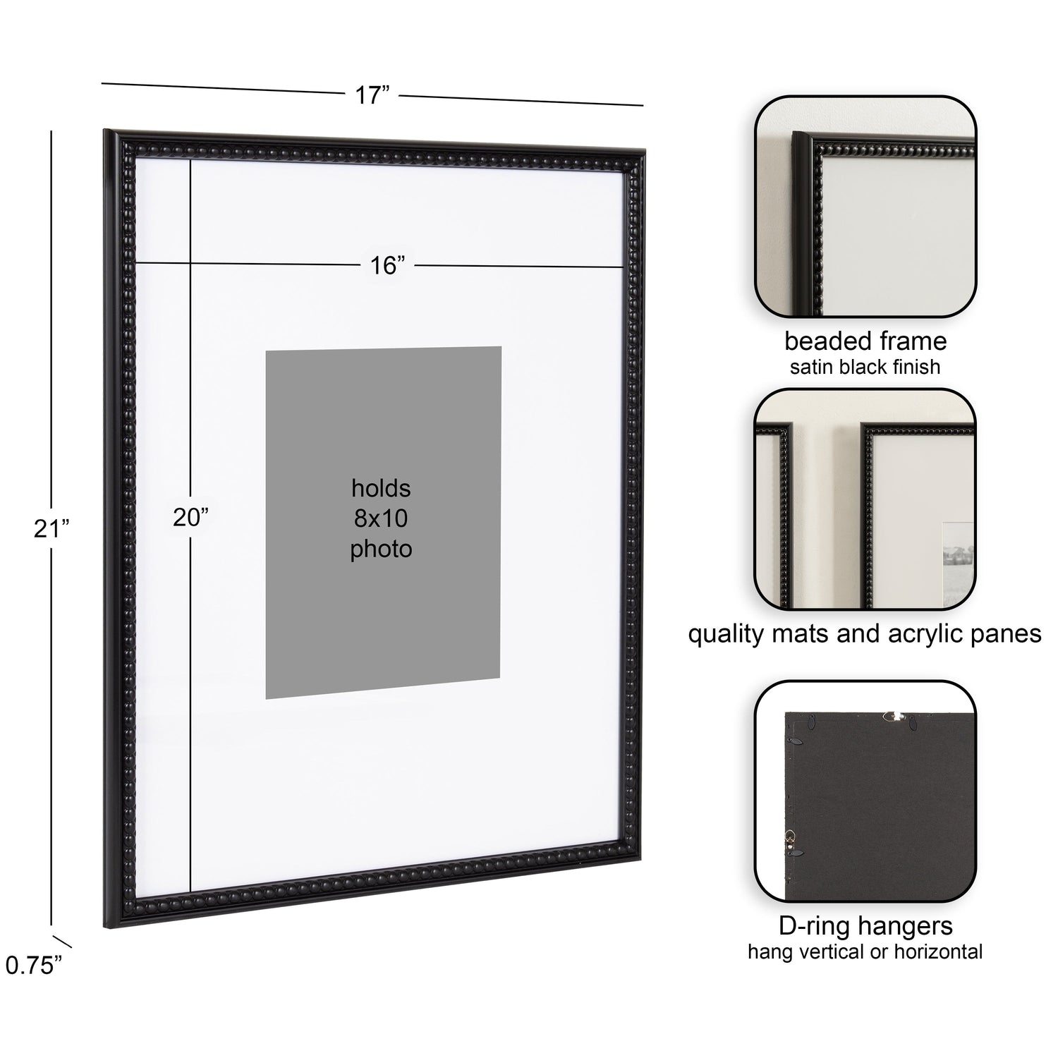 Adlynn Beaded Photo Frame Set