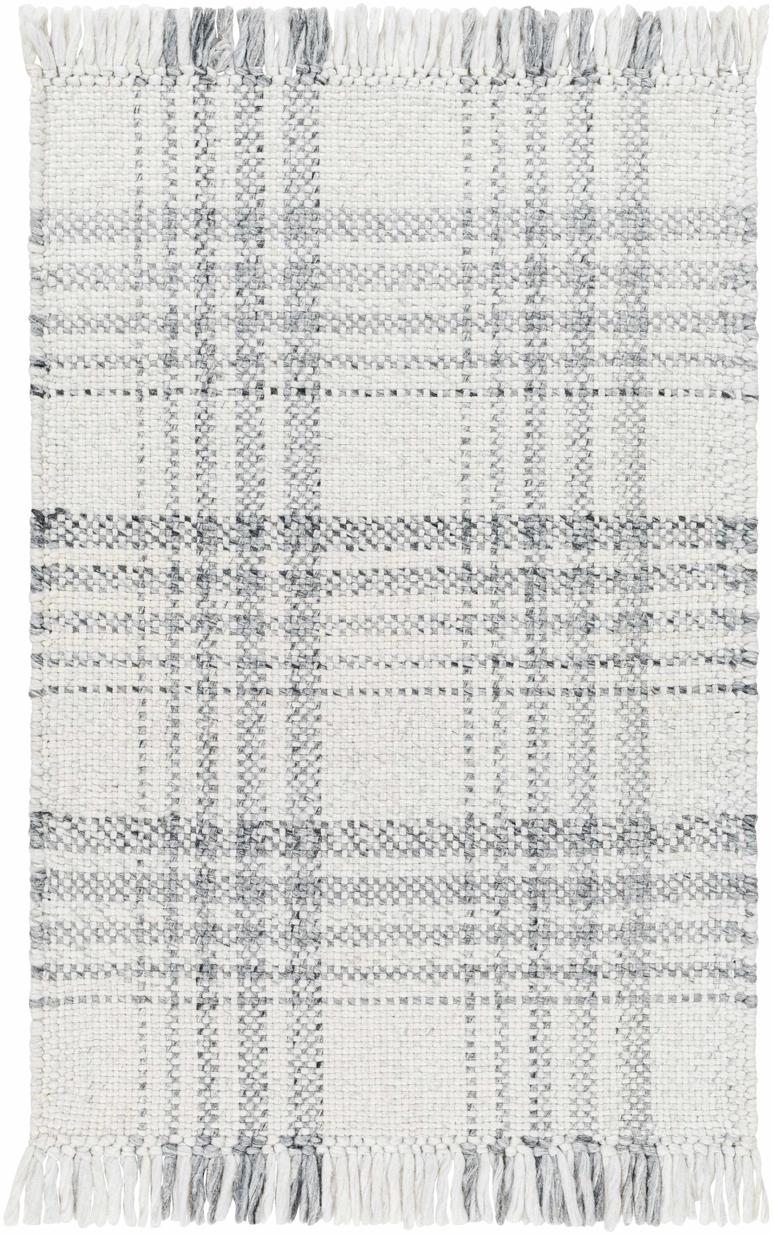 Inara Gray Plaid Area Rug - Clearance