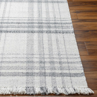 Inara Gray Plaid Area Rug - Clearance