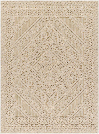 Hibah Bone Outdoor Area Rug - Clearance