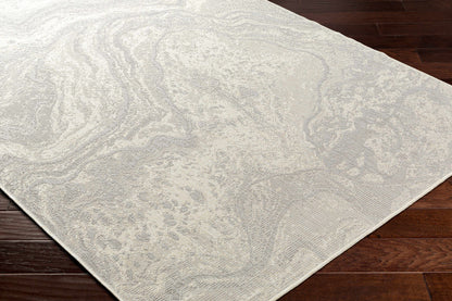 Basma Cream Marble Outdoor Area Rug - Clearance