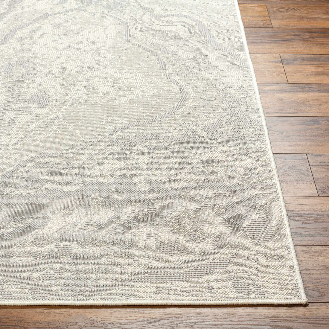 Basma Cream Marble Outdoor Area Rug - Clearance
