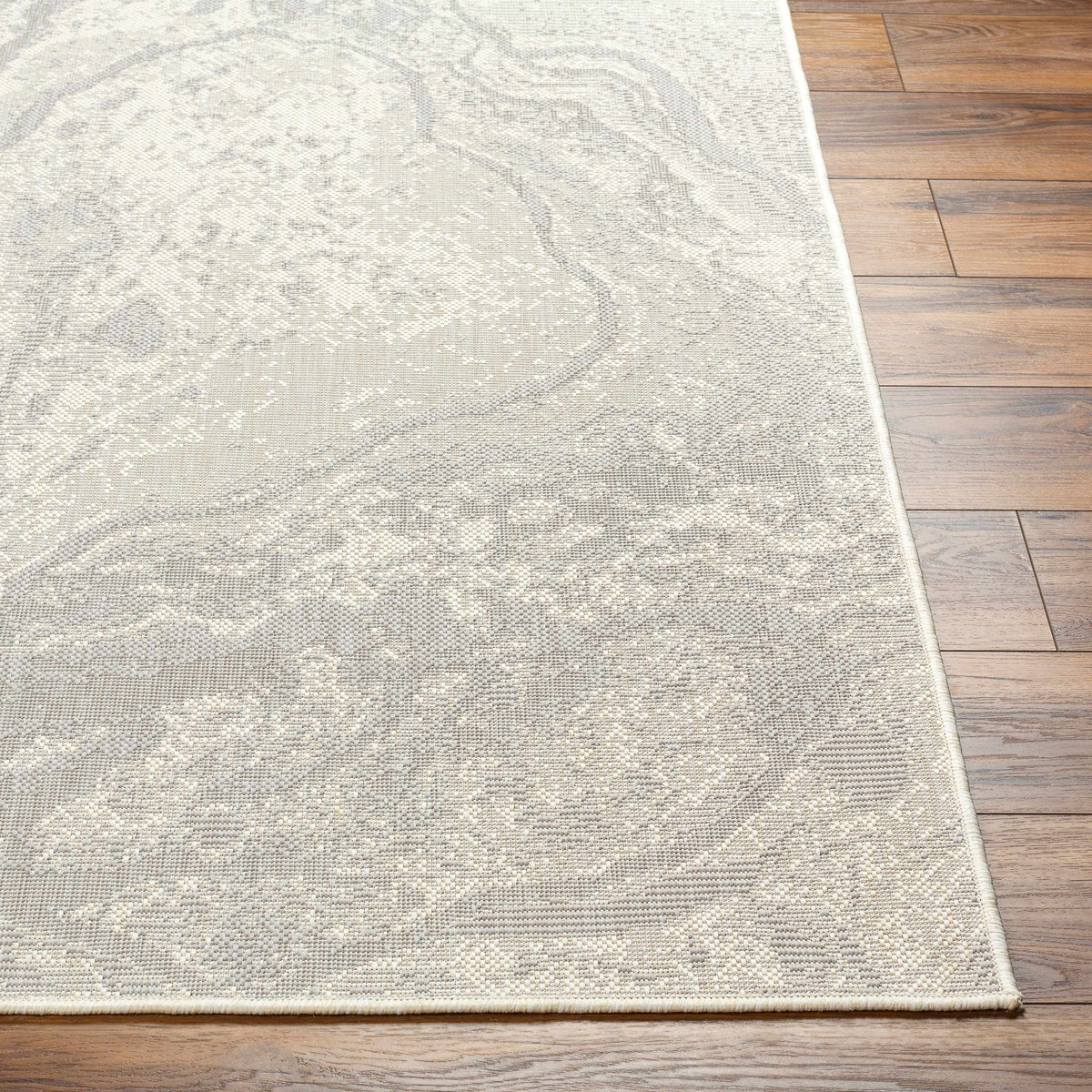 Basma Cream Marble Outdoor Area Rug - Clearance