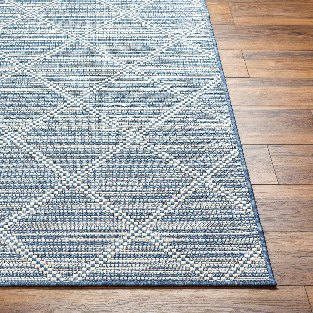 Ivora Blue Outdoor Area Rug - Clearance
