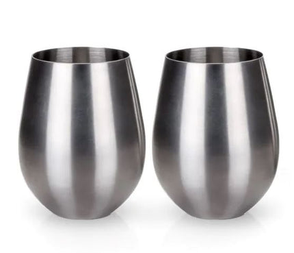 Polished Metal Wine Glasses