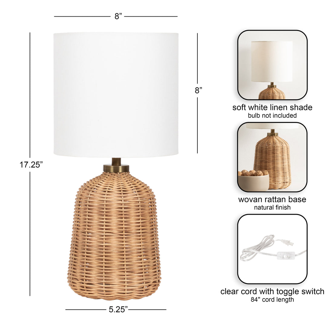 Wylla Rattan Table Lamp