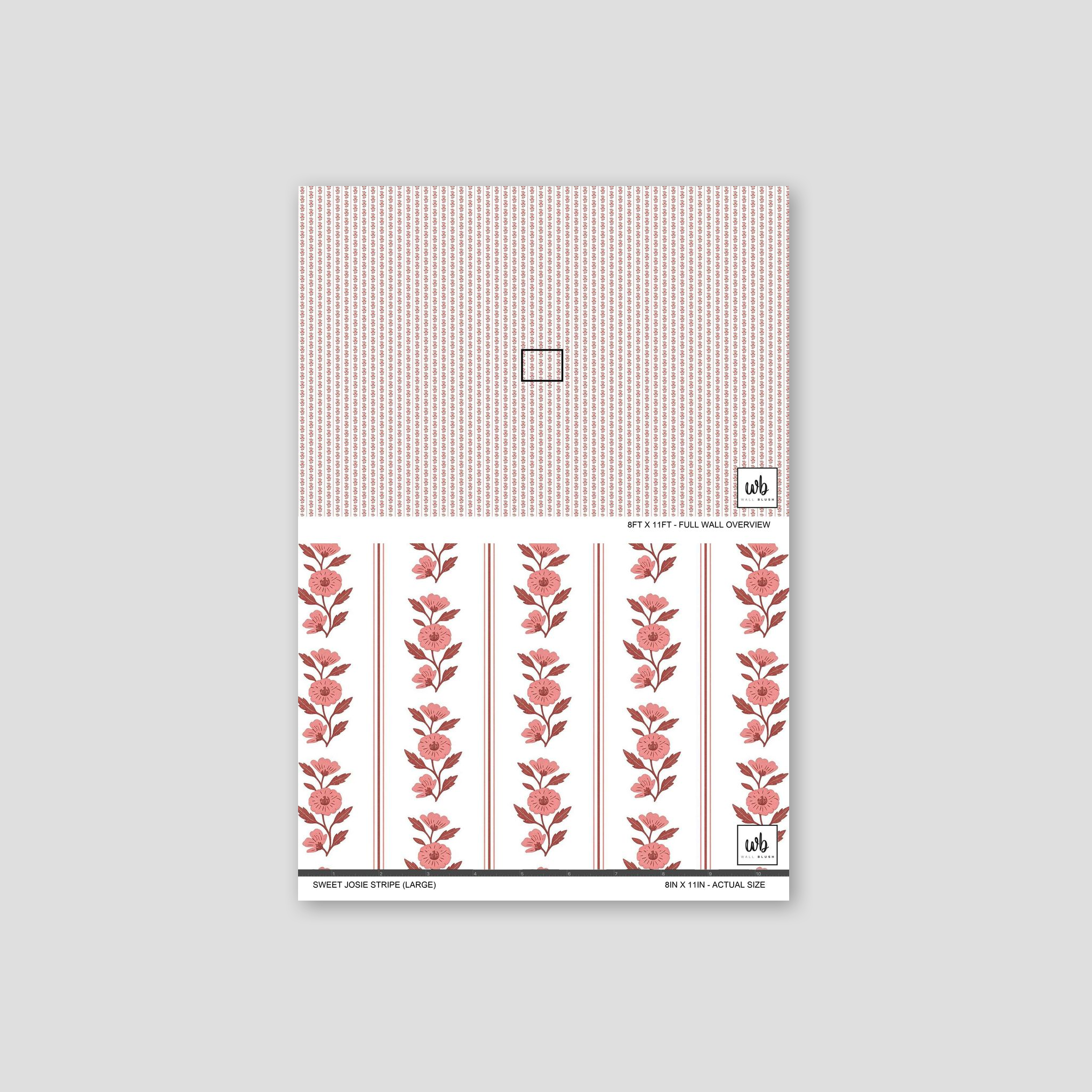 Sweet Josie Stripe (Large) Wallpaper