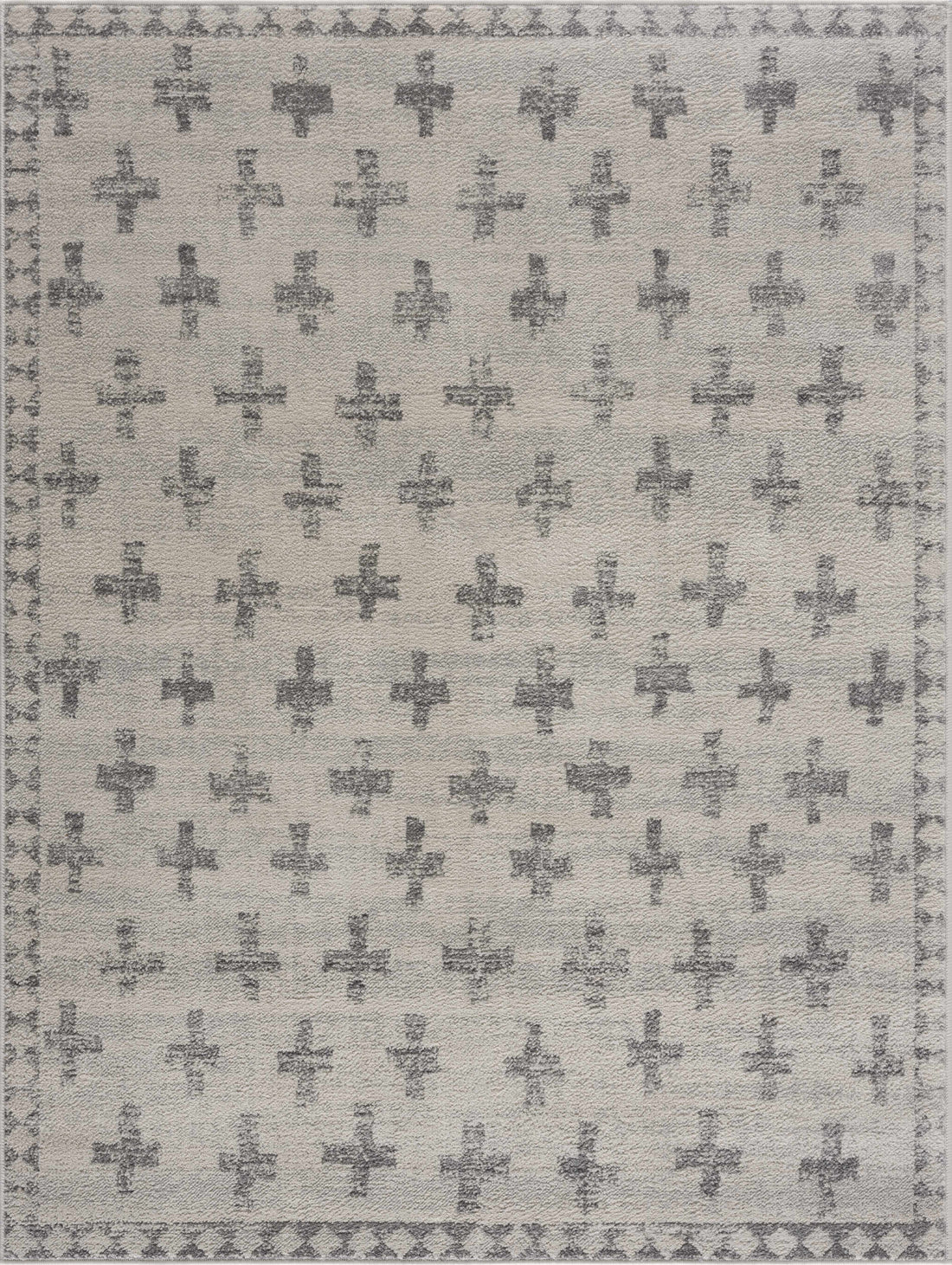 Tigris Swiss Cross Ivory&amp;Gray Area Rug