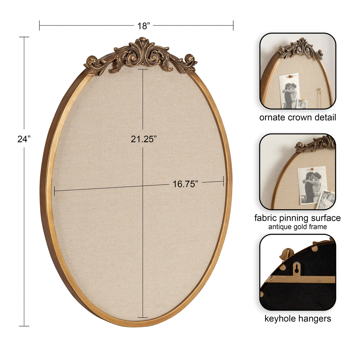 Arendahl Oval Framed Pinboard