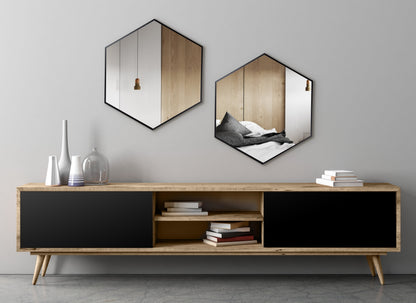 Rhodes Framed Hexagon Wall Mirror