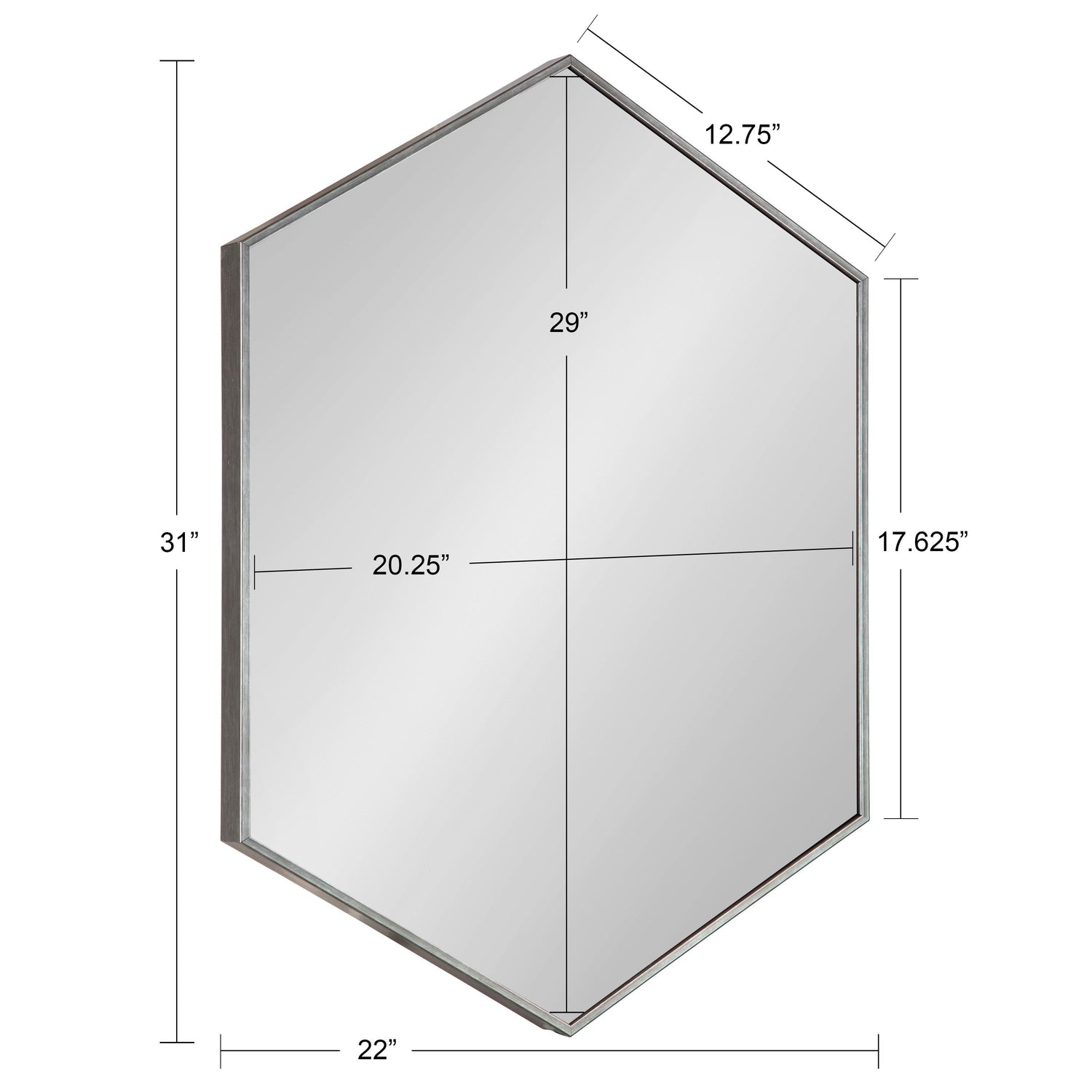 Rhodes Framed Hexagon Wall Mirror