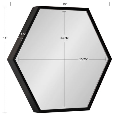 Rhodes Framed Hexagon Wall Mirror Set