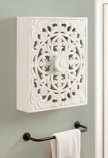 Saanvi Carved Wood Wall Cabinet
