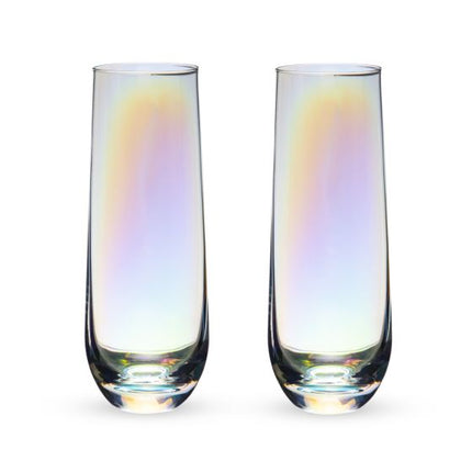 Luster Stemless Champagne Flute Set