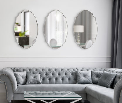 Leanna Scalloped Oval Wall Mirror
