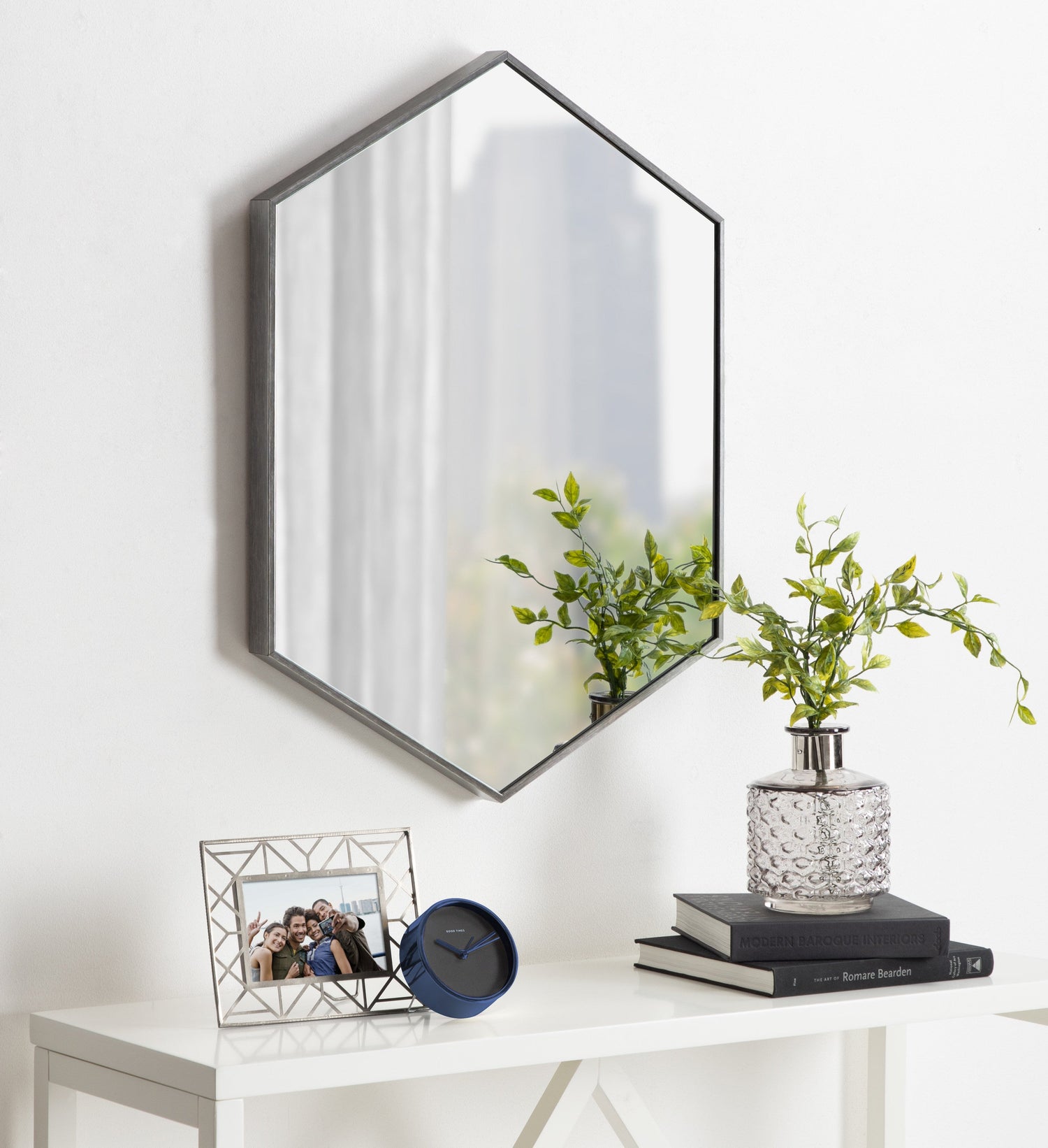 Rhodes Framed Hexagon Wall Mirror